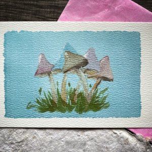 Watercolor Mushroom Print (6x4)